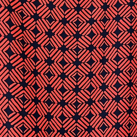 Merona Red & Navy Patterned Polyester Dress Women’s Size Medium - Picture 2 of 11